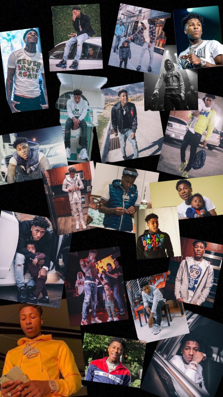 A collage of pictures of NBA Youngboy - NBA