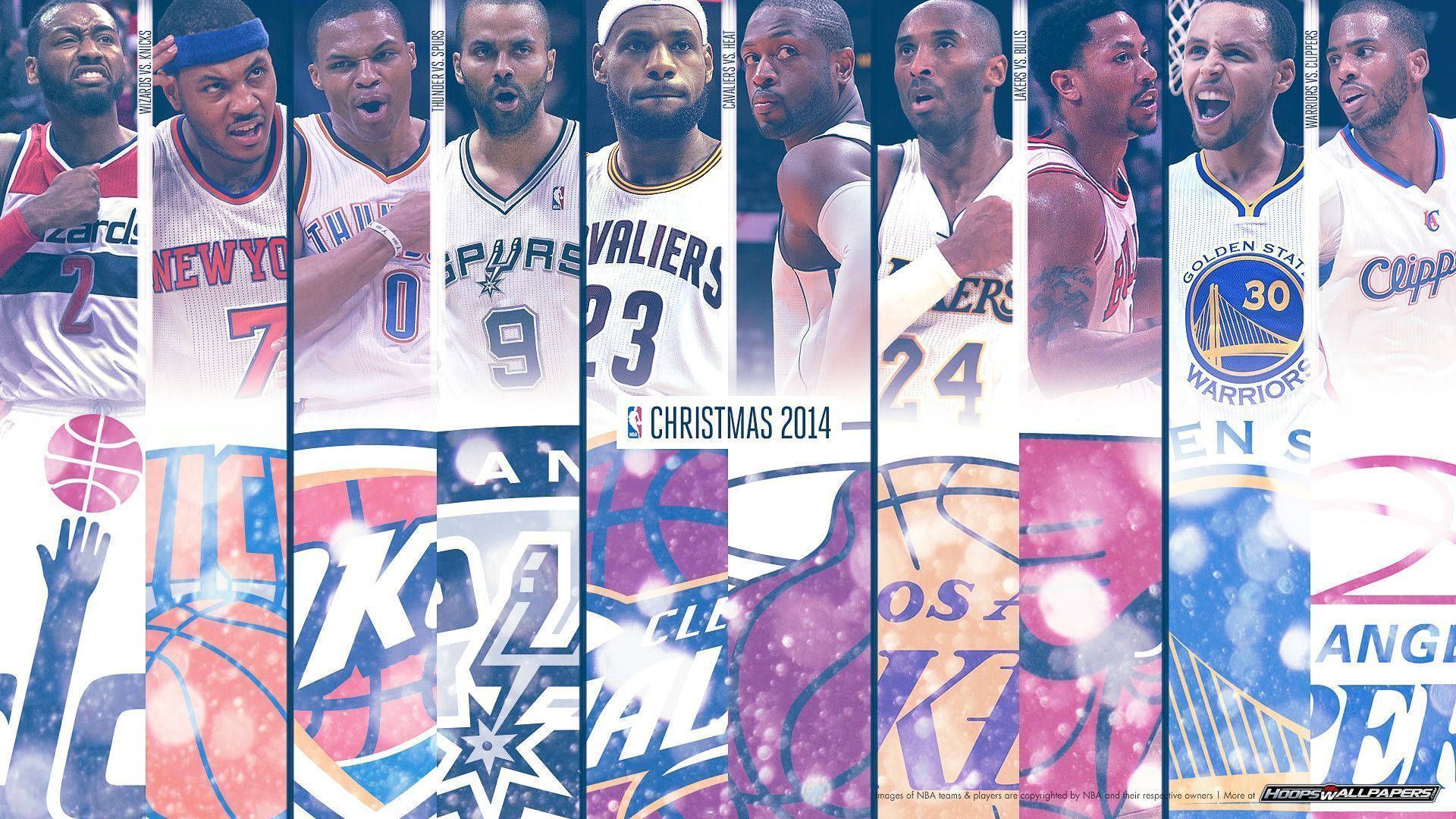 Christmas Day 2014 NBA Wallpaper featuring all 30 teams. - NBA