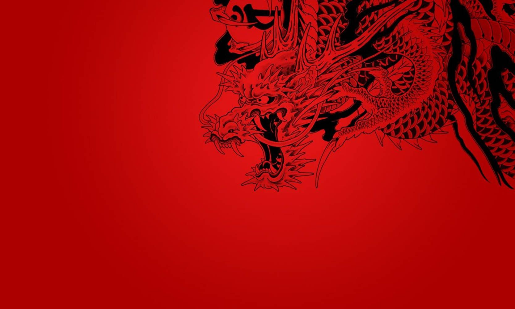 Red dragon wallpaper for your desktop - Dragon