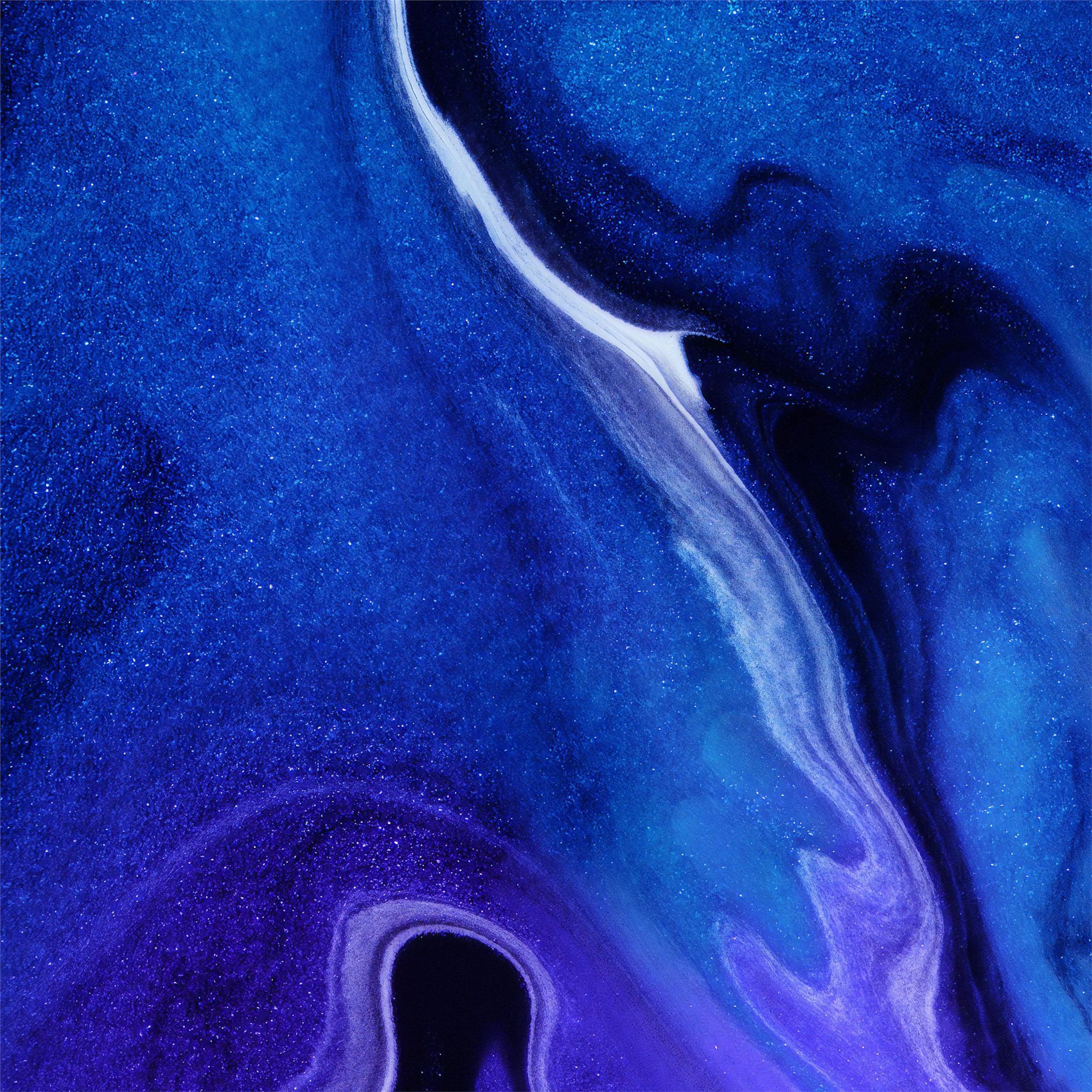 A blue and purple abstract painting - Dark blue