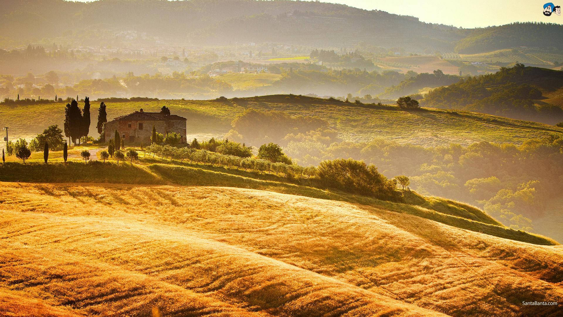 Download Sunny Day In Tuscany Italy Wallpaper