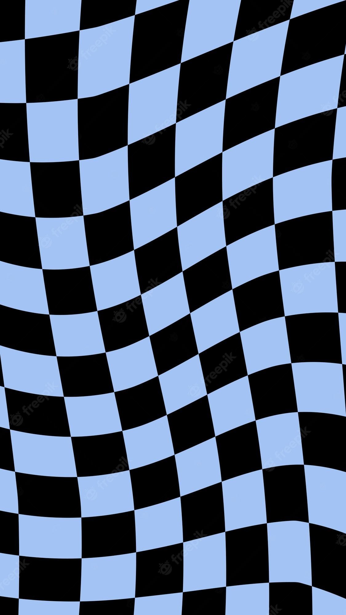 A blue and black checkered pattern - Pastel blue, checkered