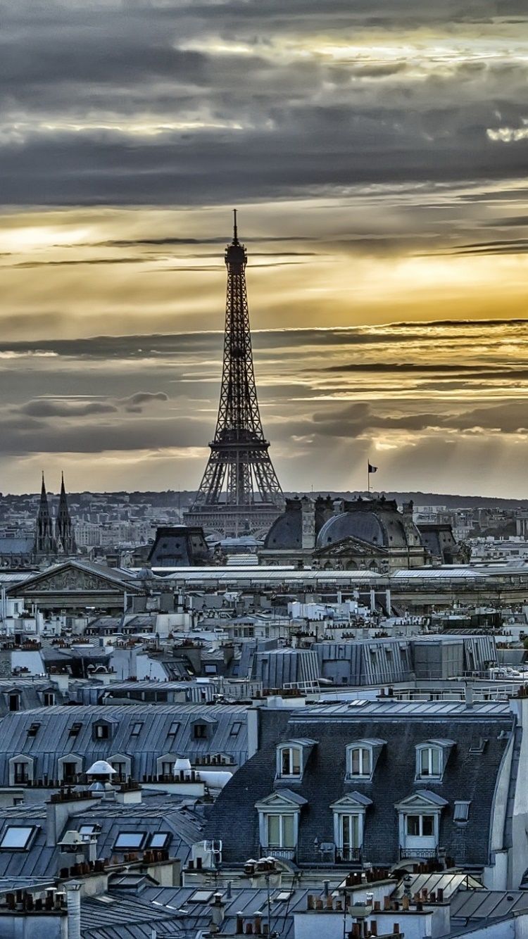 Wallpaper / Man Made Paris Phone Wallpaper, City, Eiffel Tower, France, Cityscape, House, 750x1334 free download