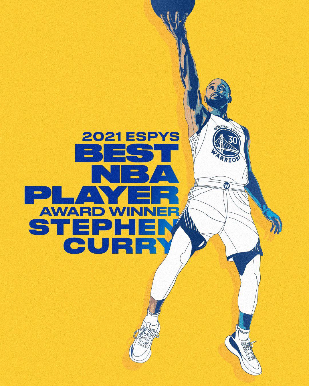Golden State Warriors Twitter fans have spoken. For the second time in his career, has won the ESPY for “Best NBA Player”