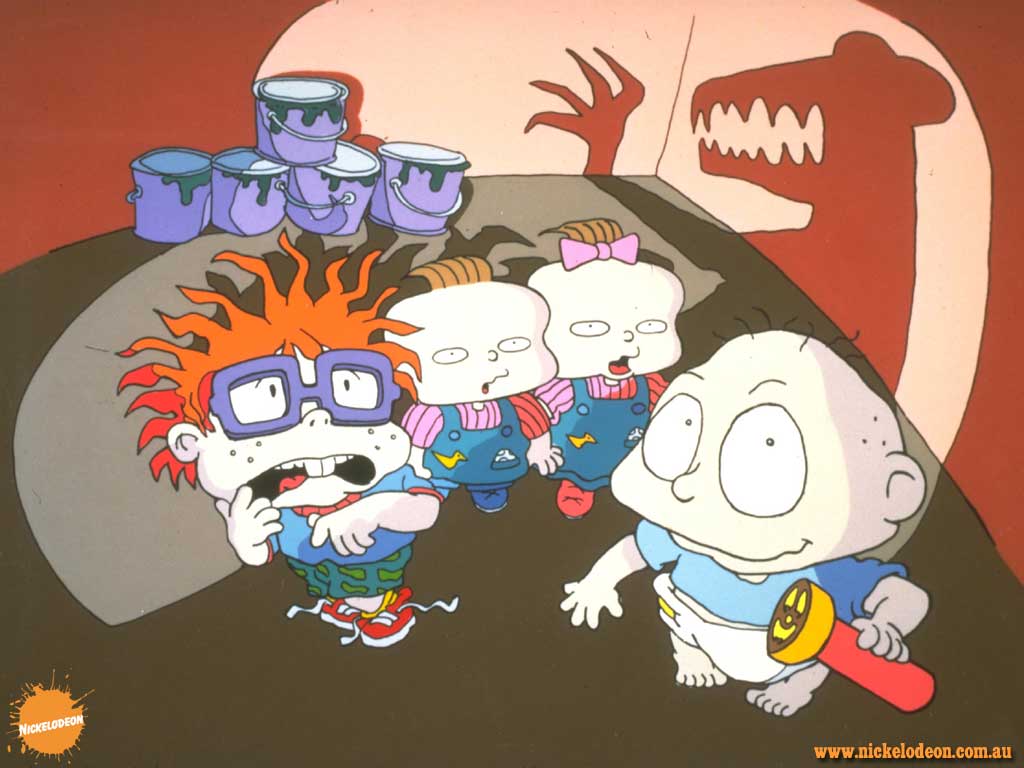 The rugrats cartoon characters in a dark room - Rugrats