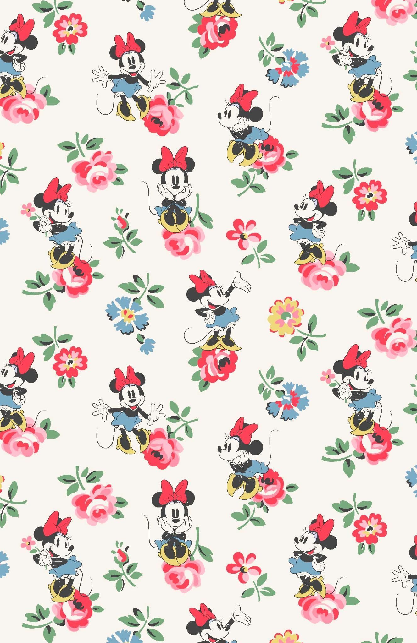 A pattern of minnie mouse and mickey mice - Minnie Mouse