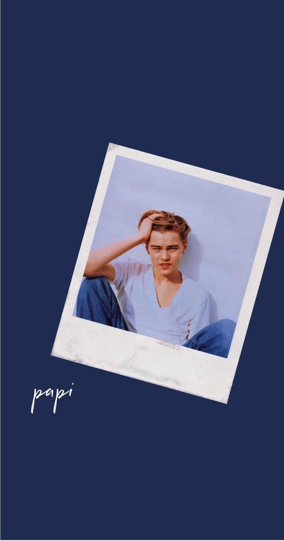 A polaroid of the person with their hair in front - Polaroid, Leonardo DiCaprio