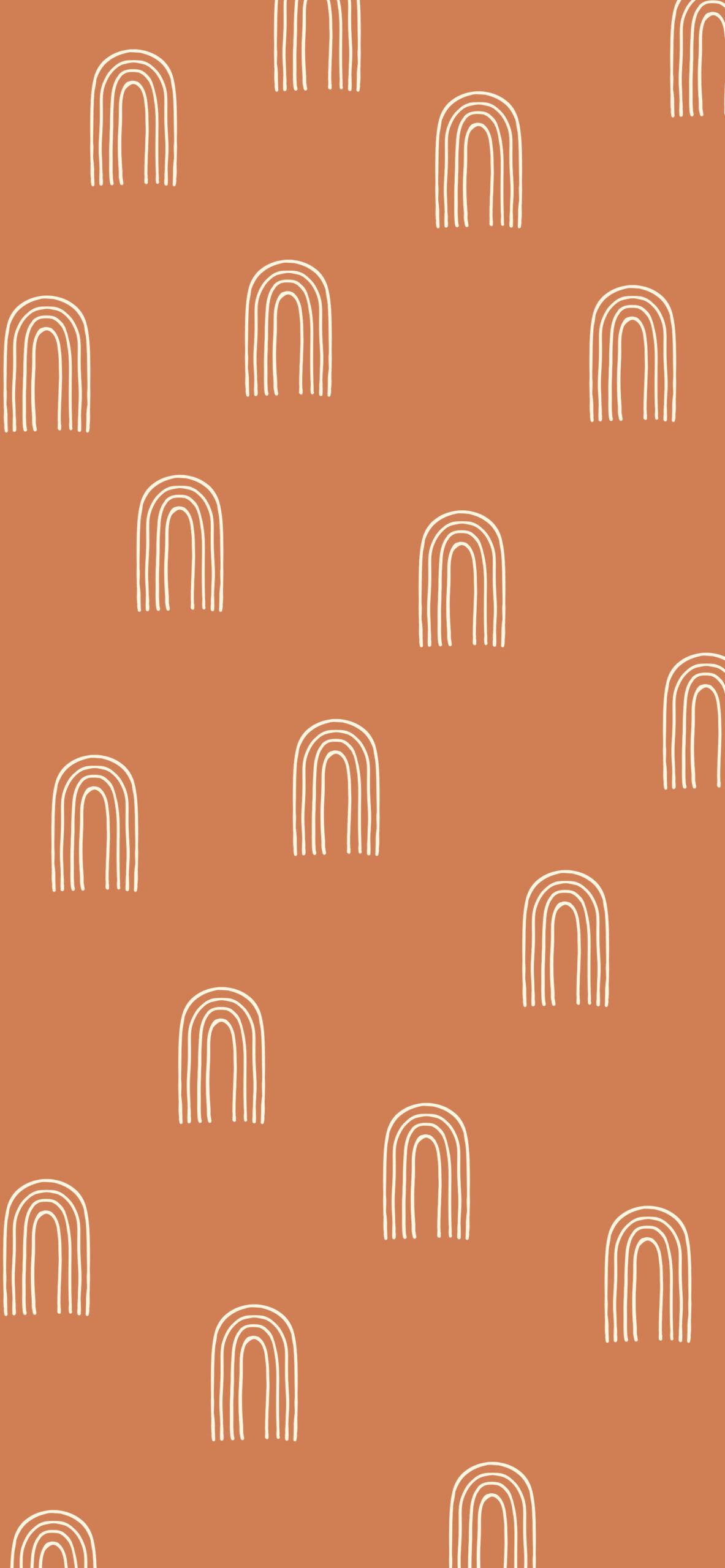 Arches Orange Wallpaper Pattern Wallpaper iPhone