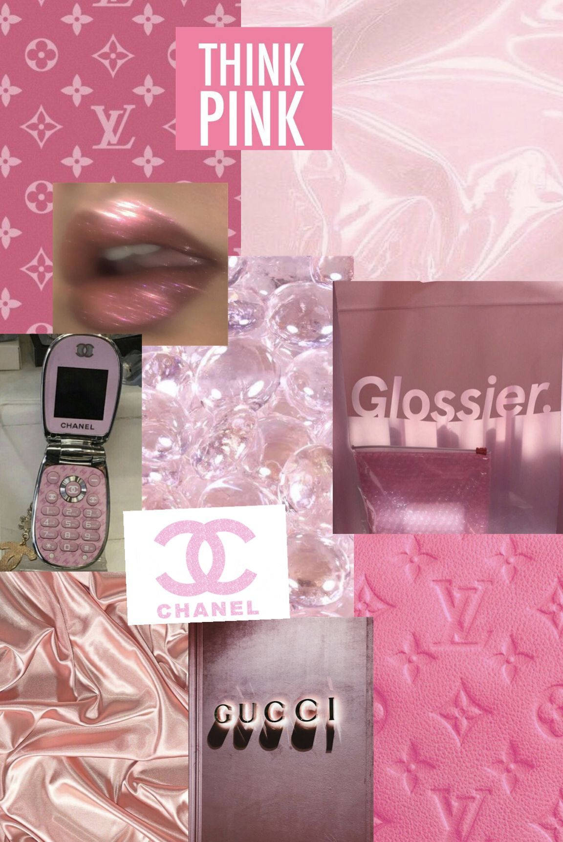 A collage of pink and black items - 2000s, Chanel