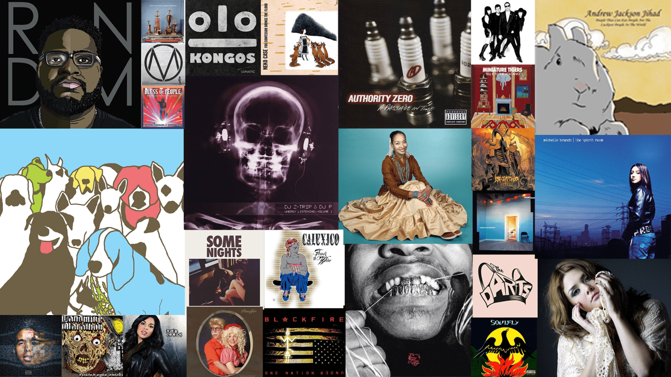 Collage of the best albums of 2010s - 2000s