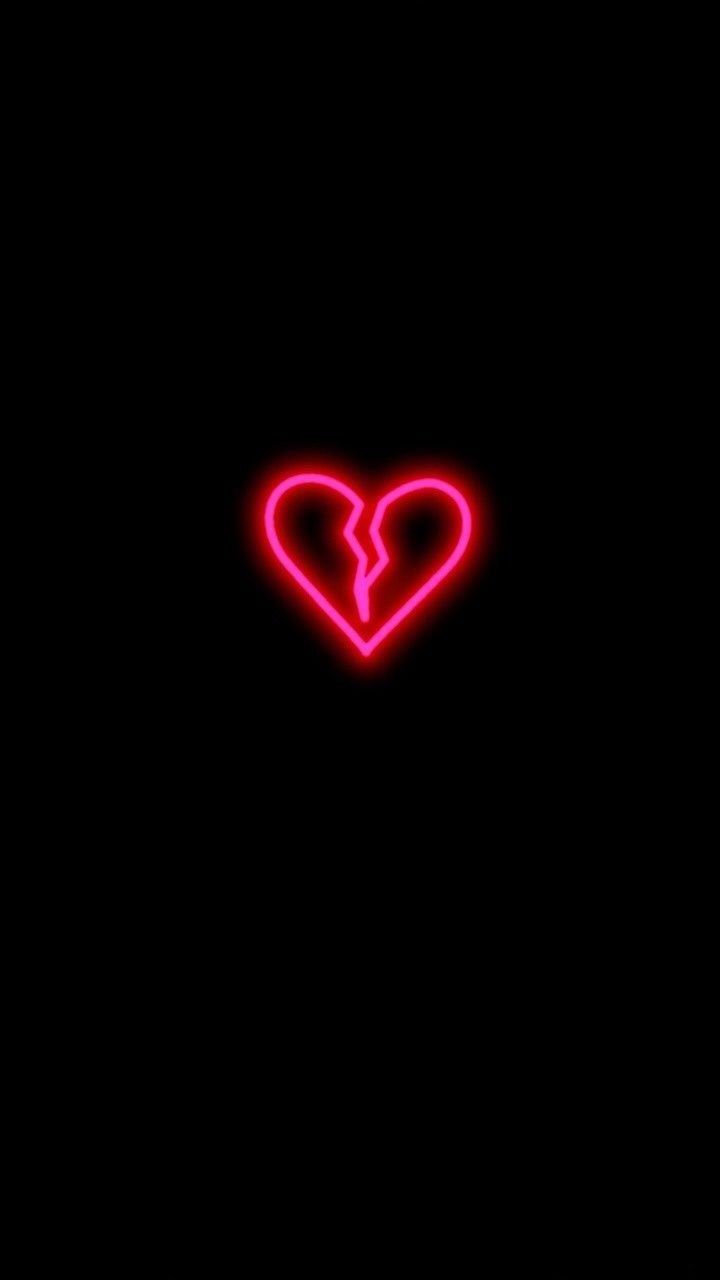 A broken heart neon light - Heart