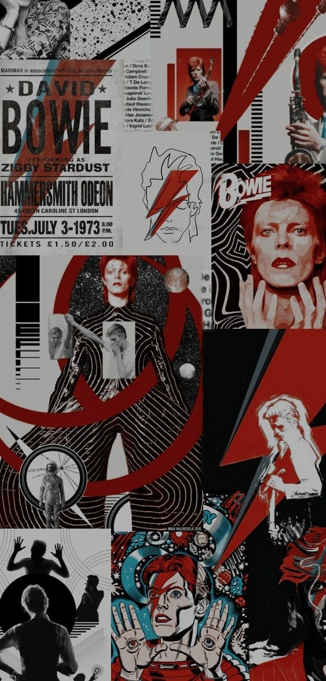 A collage of david bowie's album covers - David Bowie