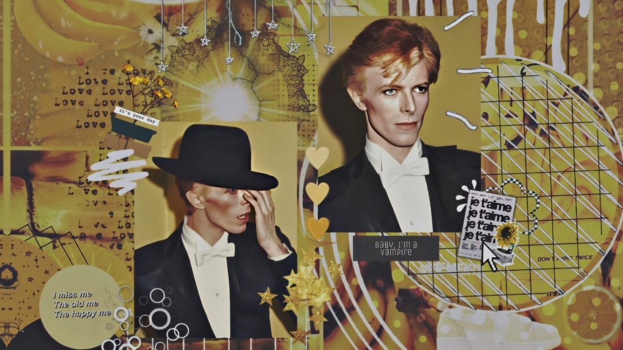 A collage of david bowie and other images - David Bowie