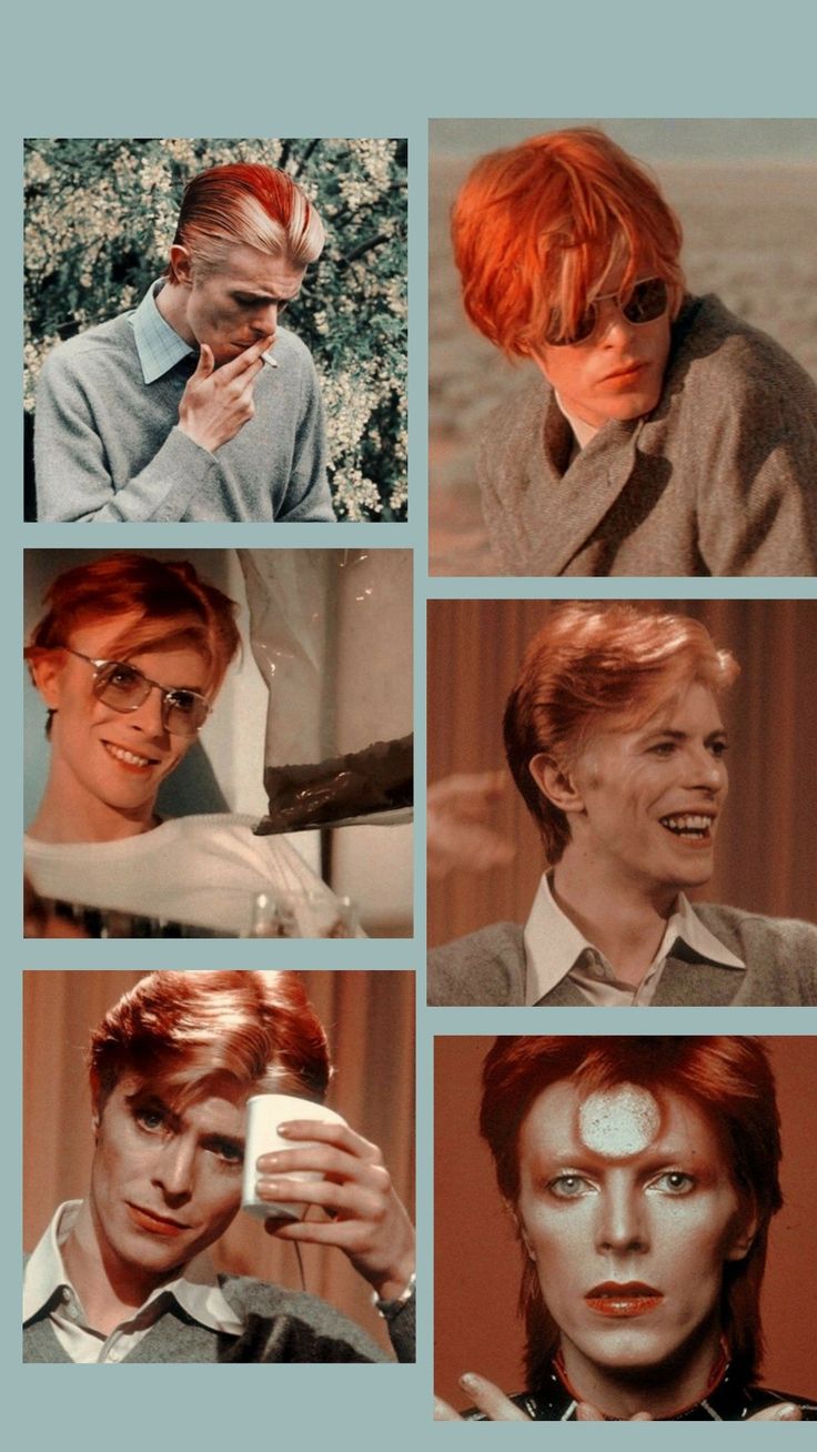 A collage of david bowie's face - David Bowie