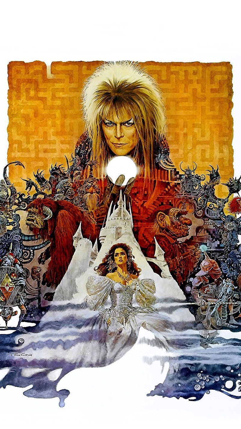 A poster for the movie of wizard - David Bowie