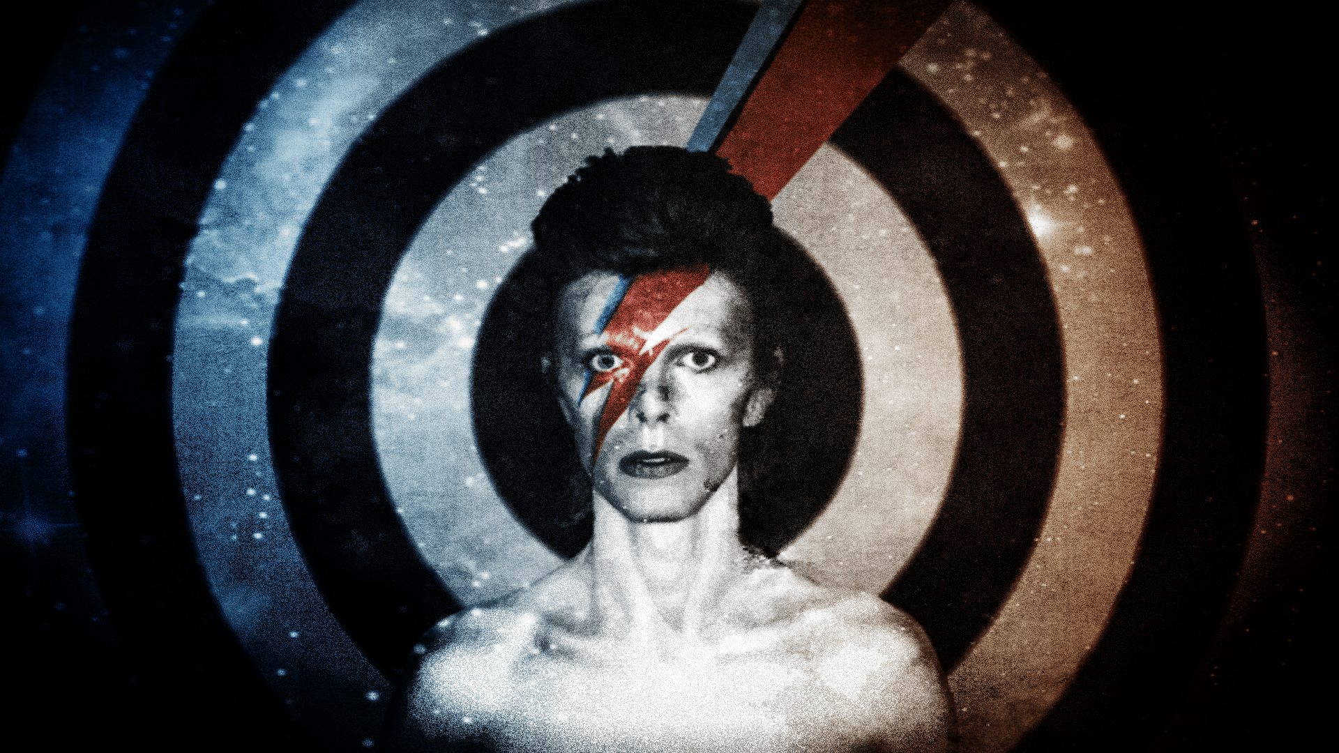 David Bowie with a target on his face - David Bowie