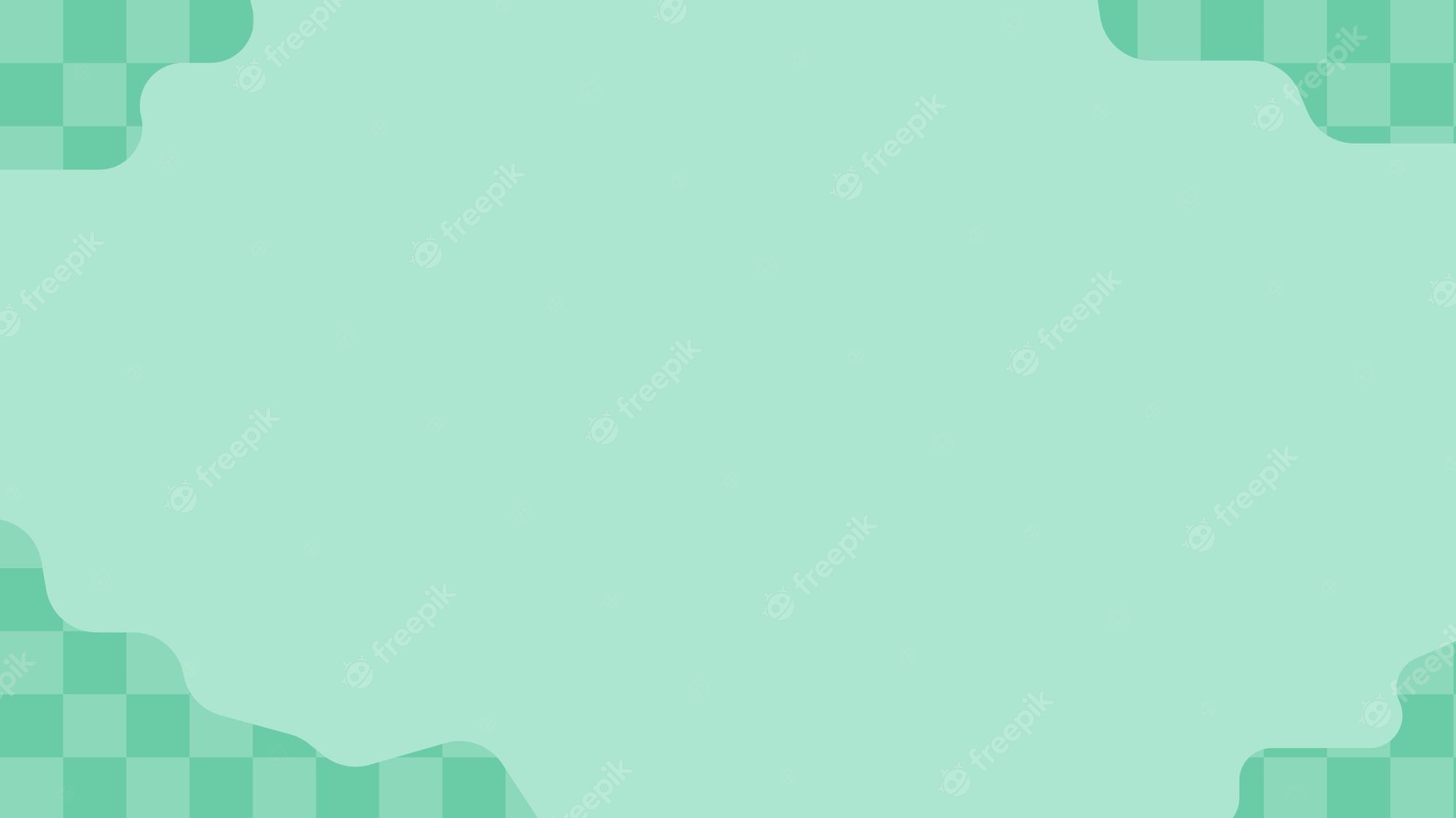 A green square with checkered background - Mint green