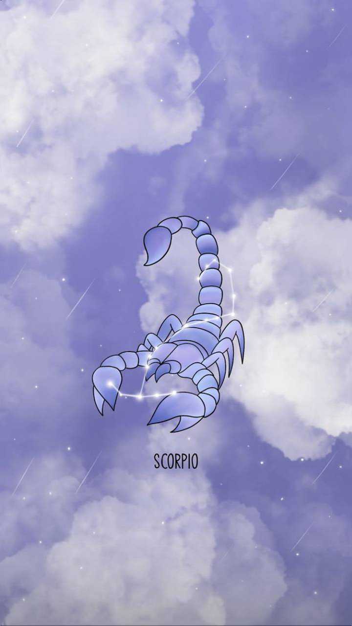 The scorpio zodiac sign in a blue sky - Scorpio
