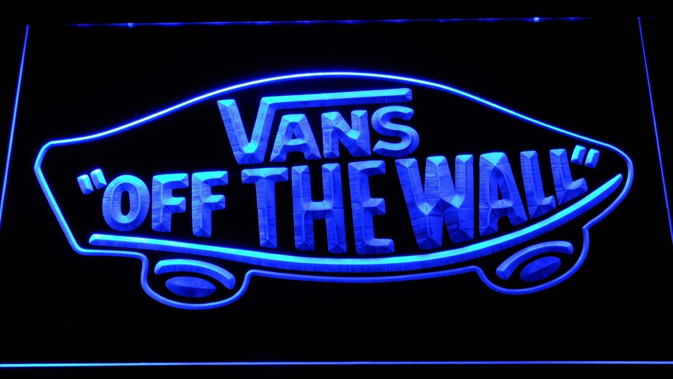 Download Aesthetic Blue Vans Logo Wallpaper