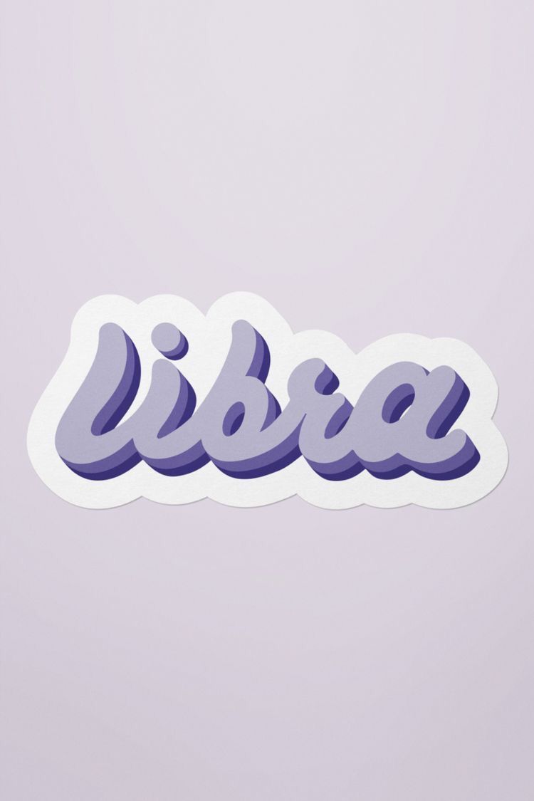 A sticker that says libra on it - Libra