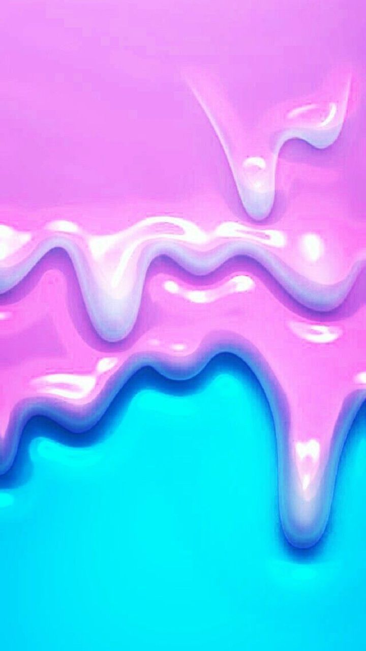 Aesthetic background of pink and blue liquid - Slime