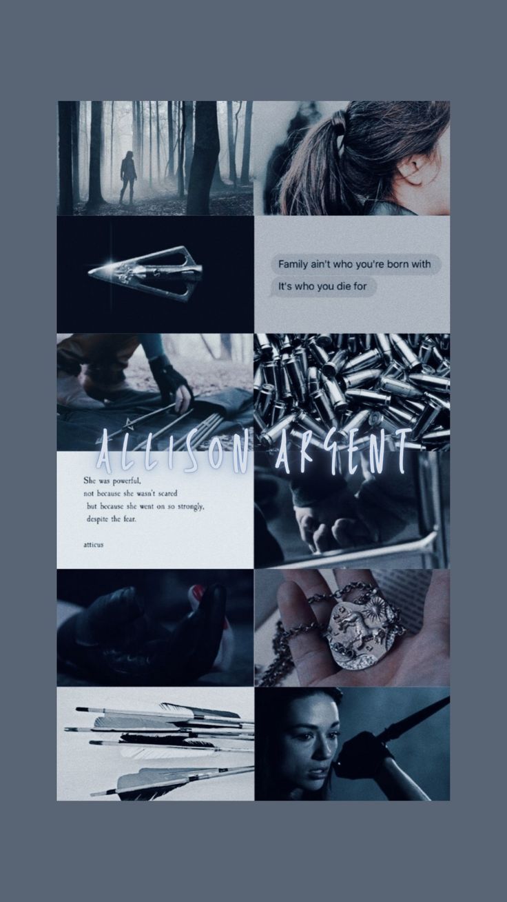A blue and black aesthetic of the character Allison Argent from Teen Wolf. - Wolf