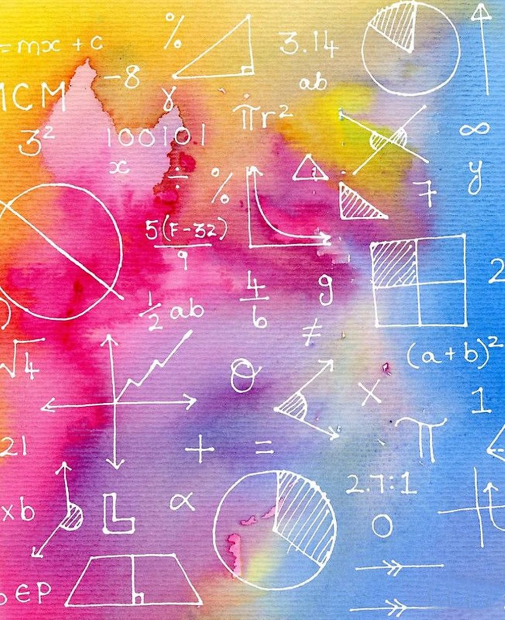 Download Mathematics Colorful Equations Art Wallpaper