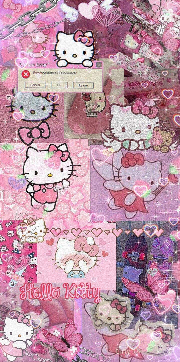 ╰(⸝⸝⸝´꒳`⸝⸝⸝)╯Hello kitty aesthetic. Walpaper hello kitty, Pink wallpaper hello kitty, Hello kitty iphone wallpaper