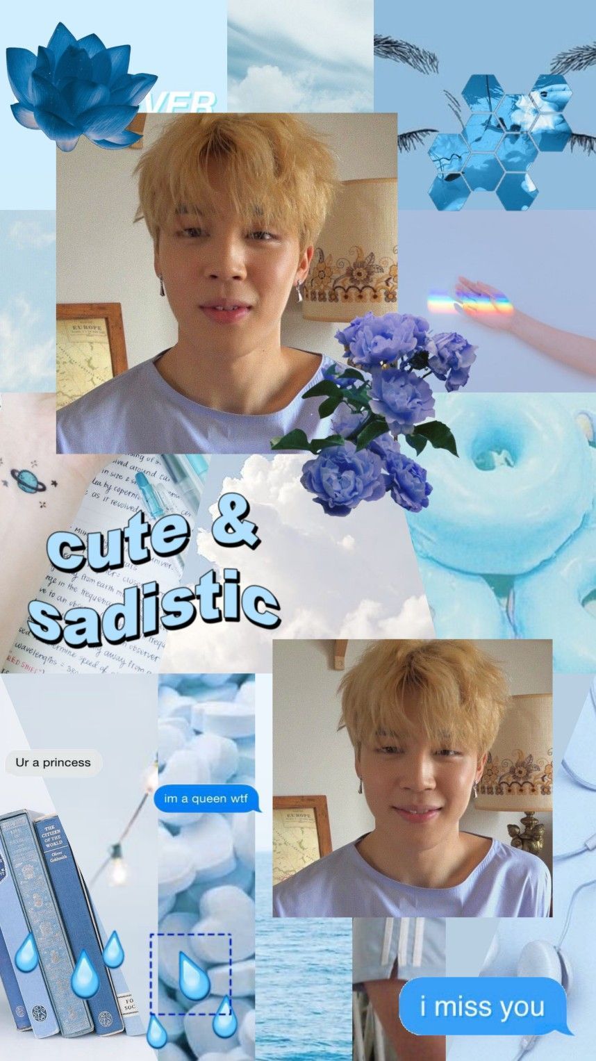 Aestetic Blue Jimin Wallpaper Free Aestetic Blue Jimin Background