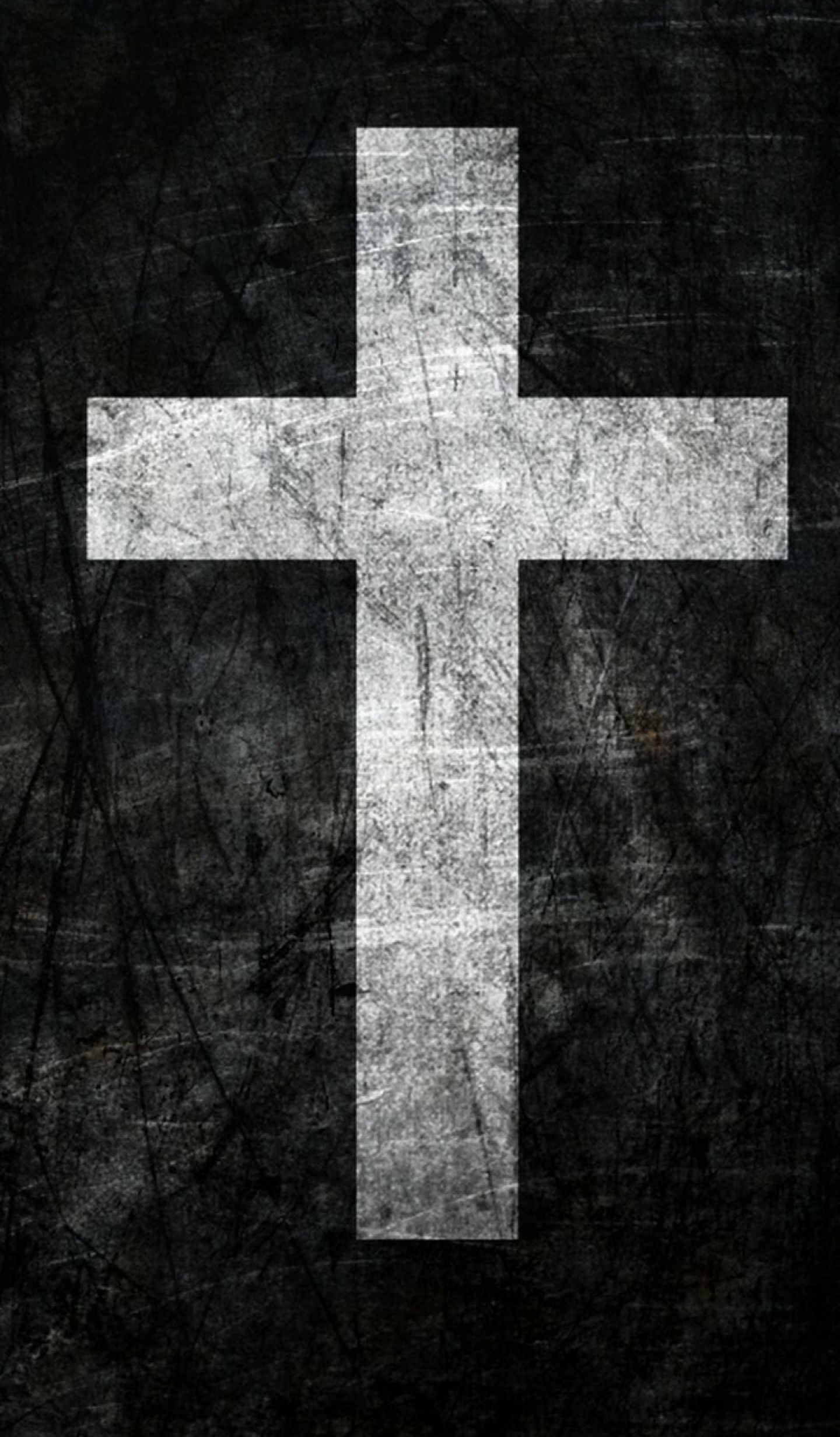 A cross on black background - Cross