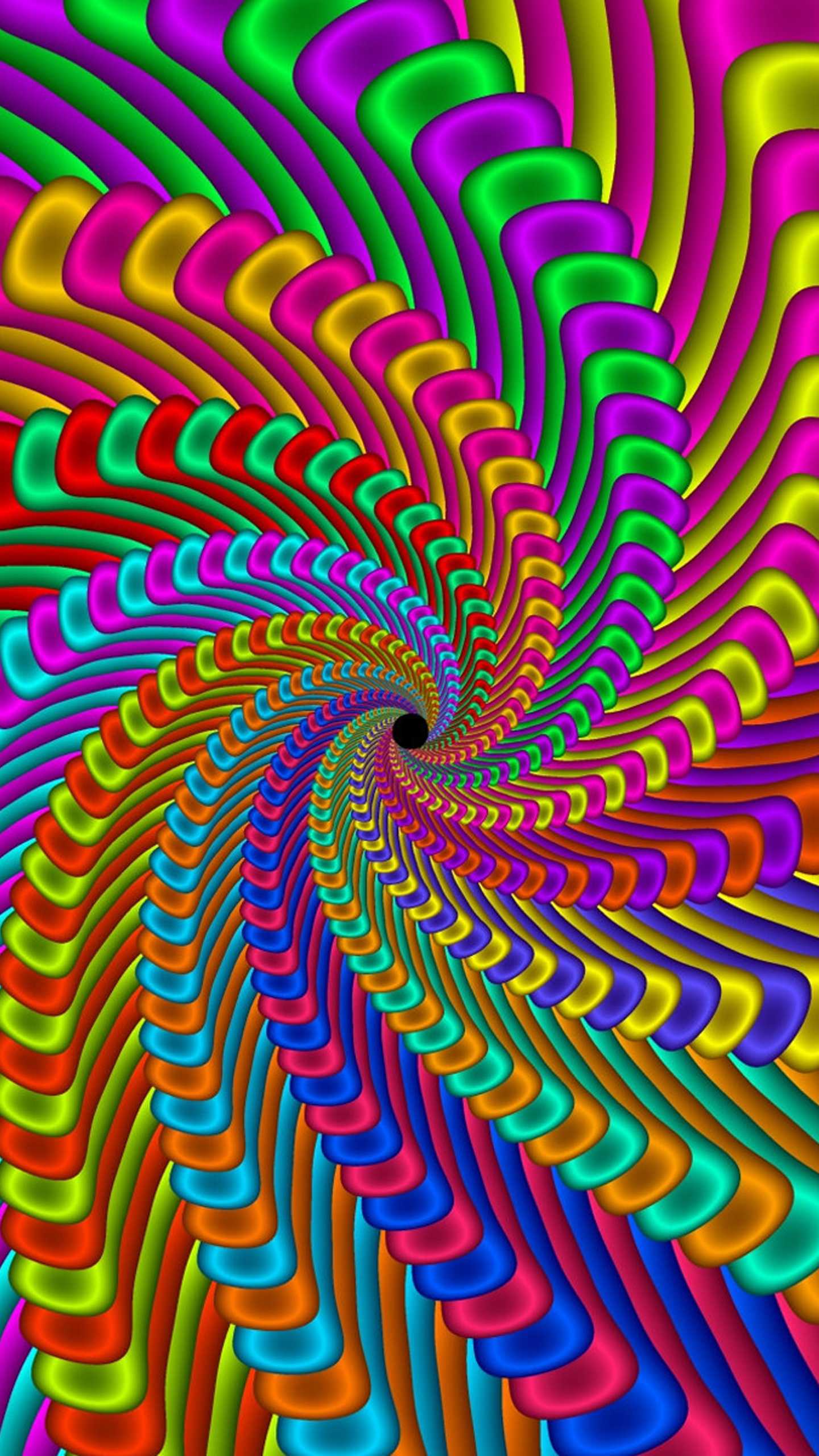 A colorful vortex of rainbow colors - Trippy