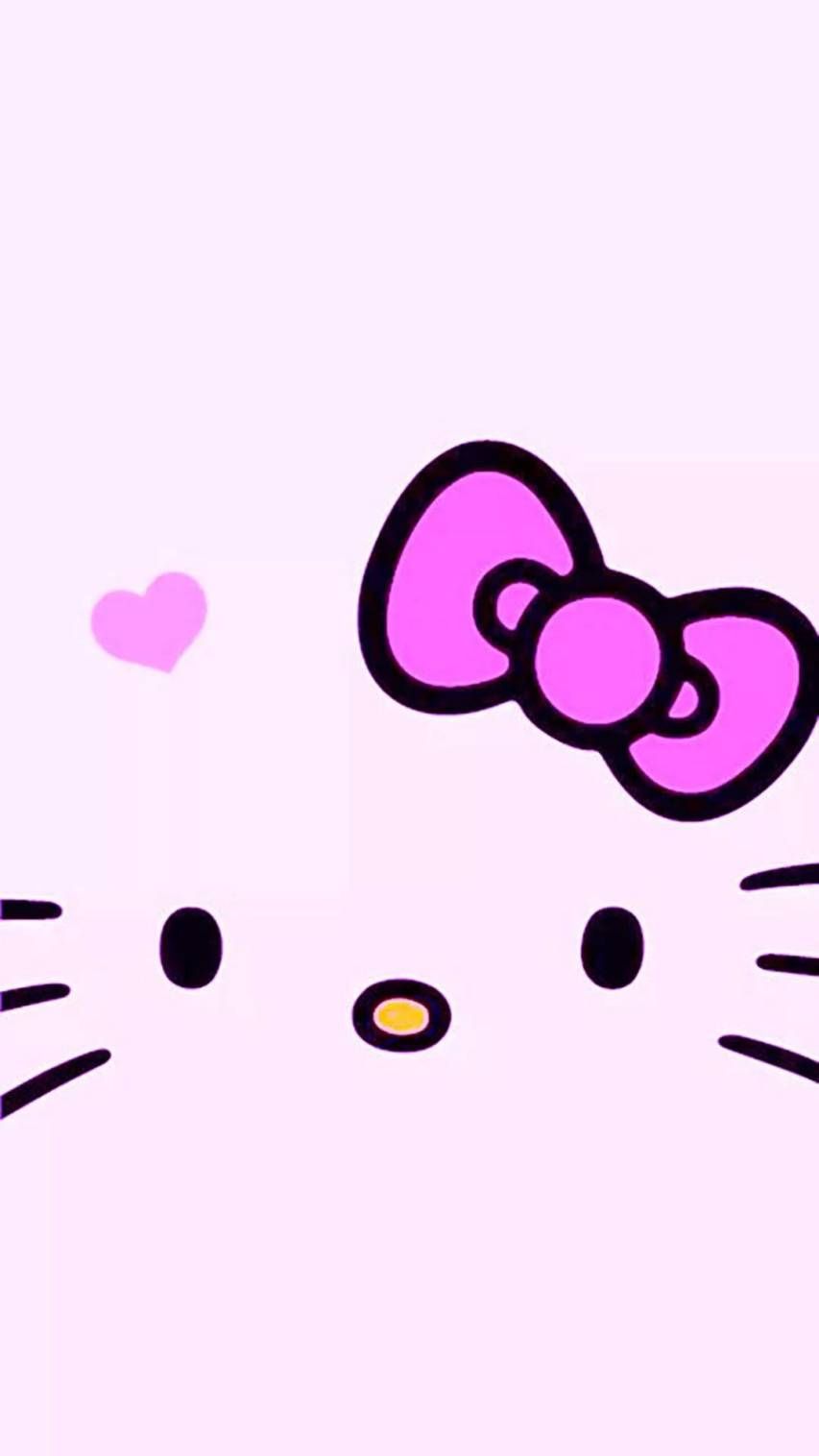 A hello kitty with pink bow and hearts - Hello Kitty, Sanrio