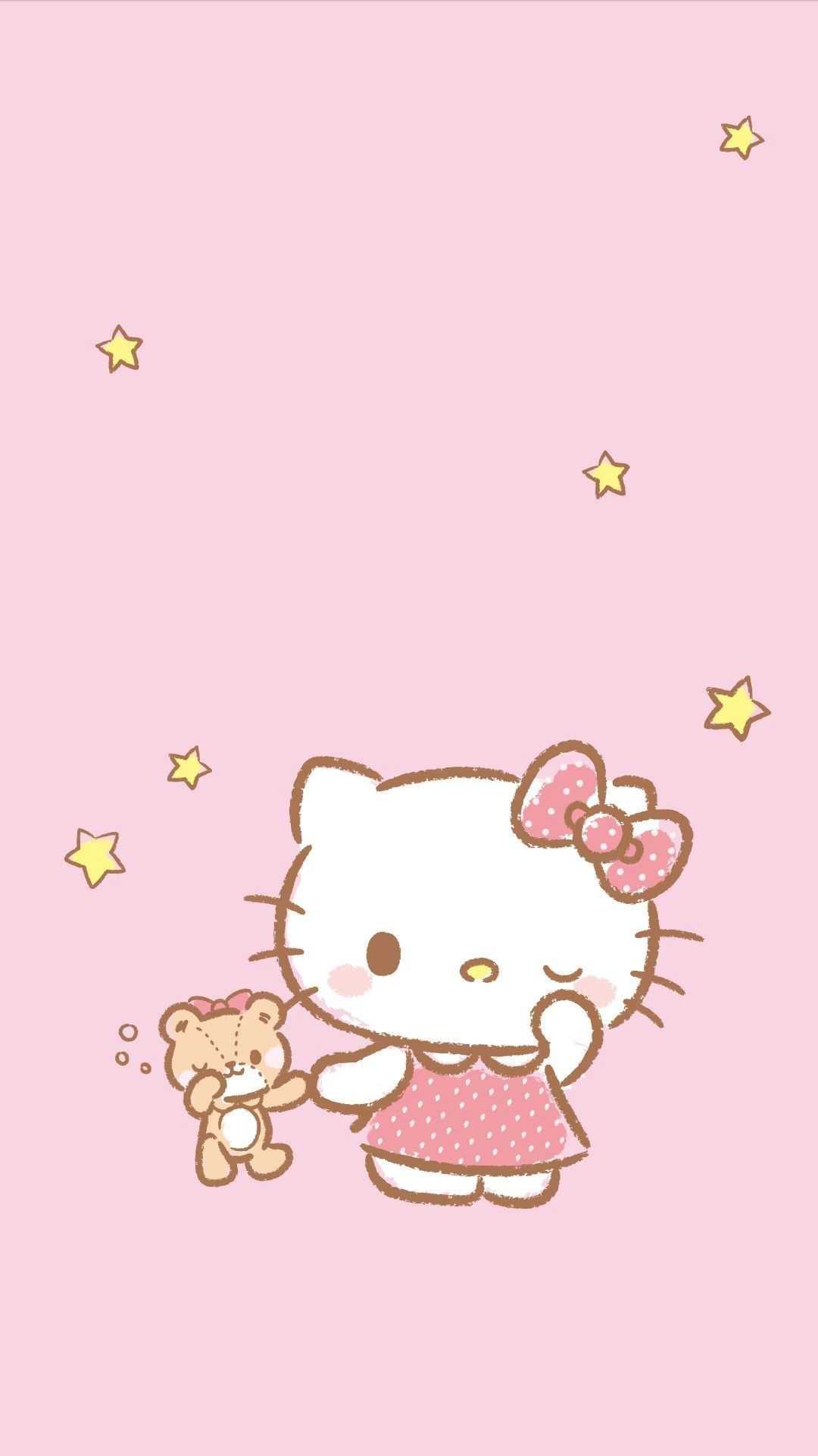 Hello Kitty iPhone Wallpaper with image resolution 1080x1920 pixel. You can make this wallpaper for your iPhone 5, 6, 7, 8, X backgrounds, Mobile Screensaver, or iPad Lock Screen - Hello Kitty, Sanrio