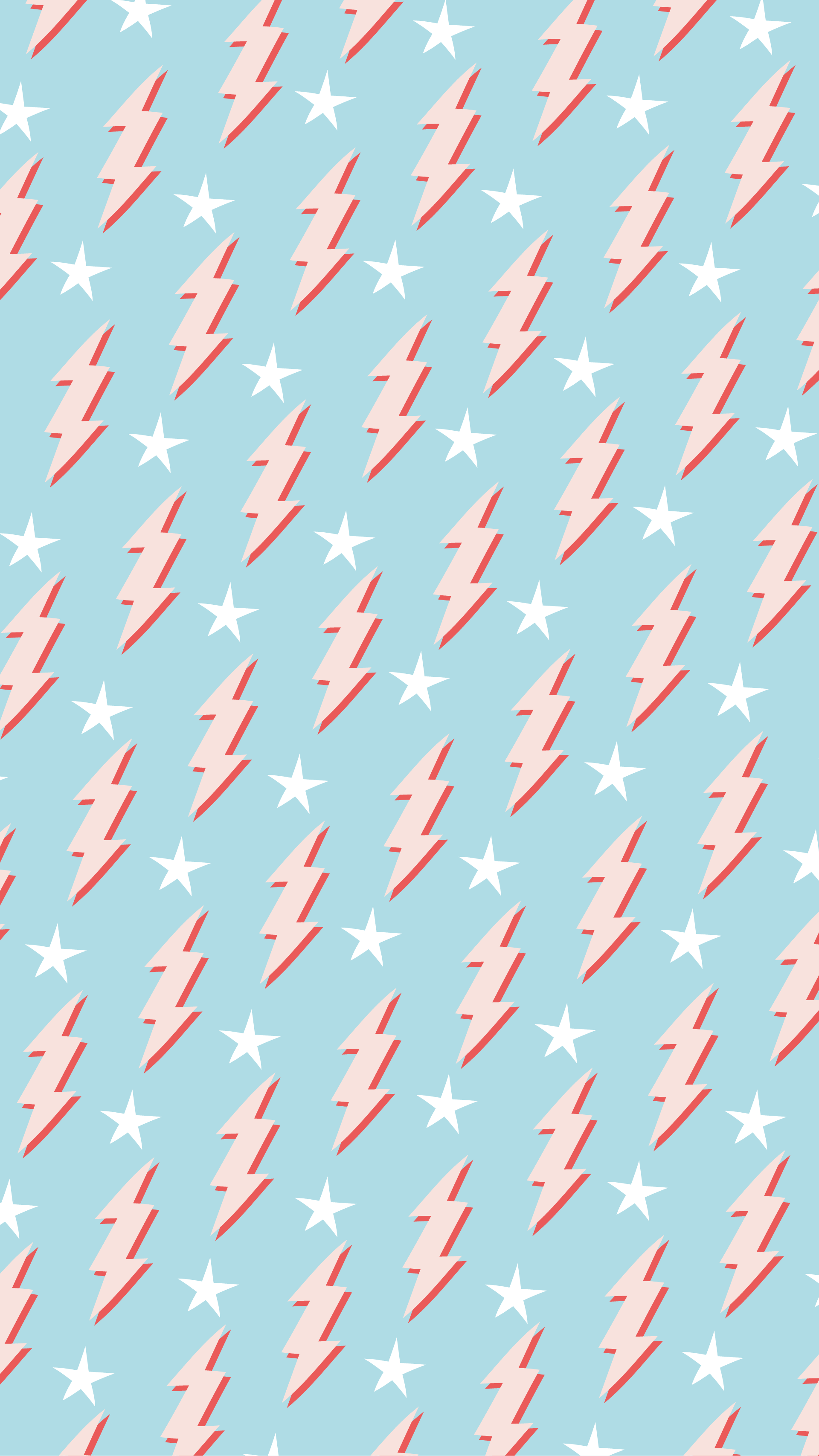 A pattern of lightning bolts and stars - Preppy, lightning