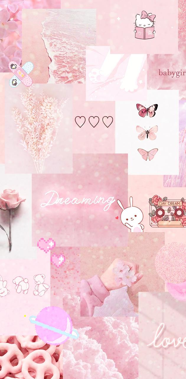 Aesthetic pink phone background - Pink phone, pink, Hello Kitty