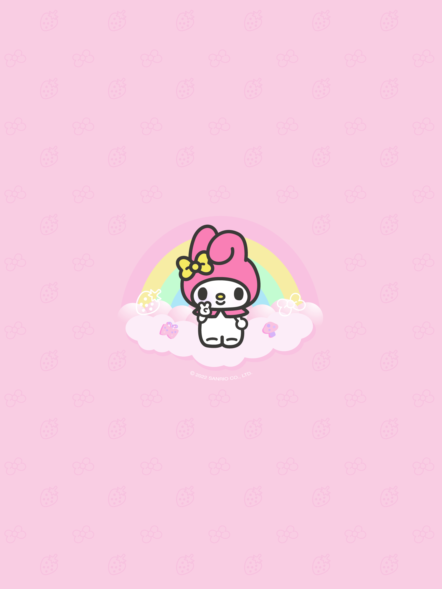 My melody wallpaper background pink clouds rainbow cute kawaii wallpaper background pink clouds rainbow cute kawaii - Hello Kitty, Kuromi, Sanrio