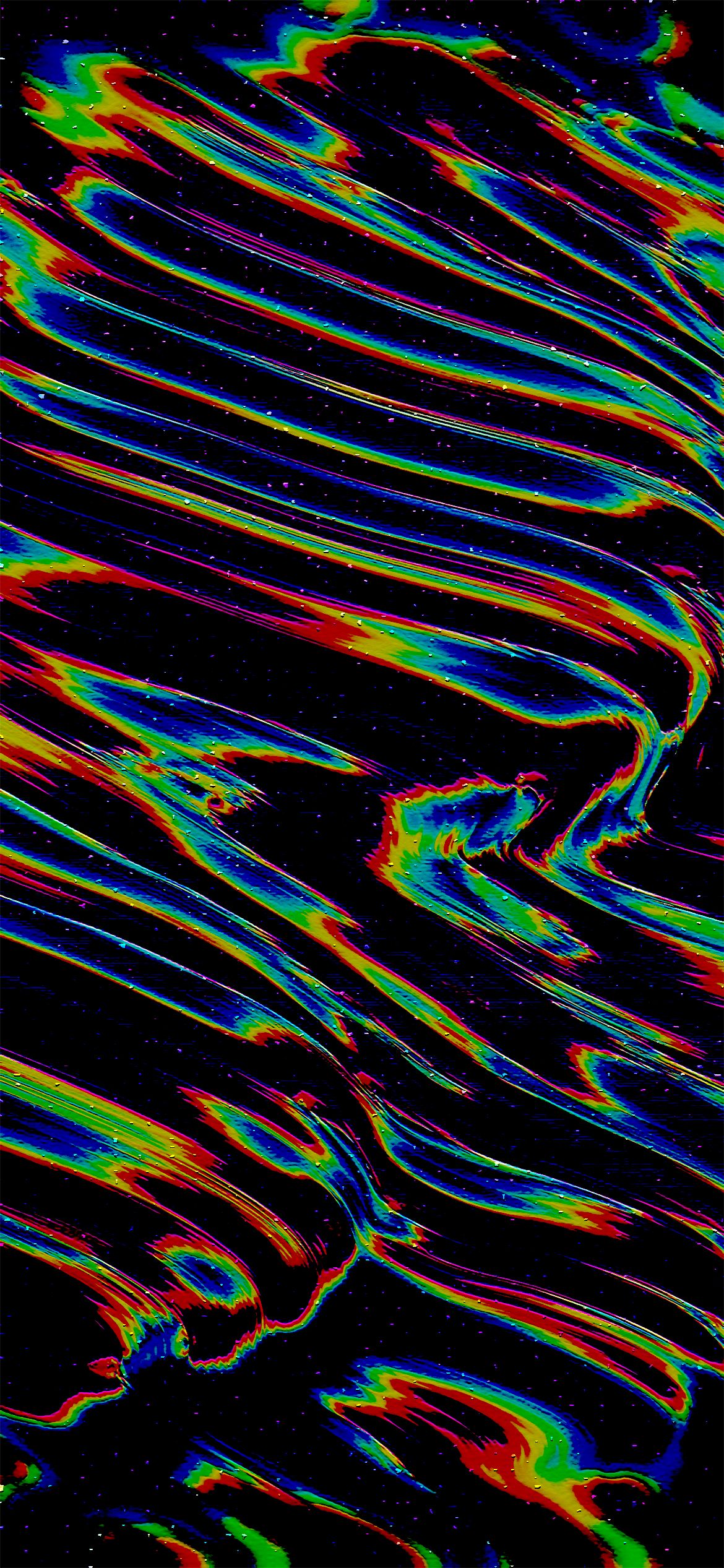 A colorful abstract image of water - Glitch, black glitch