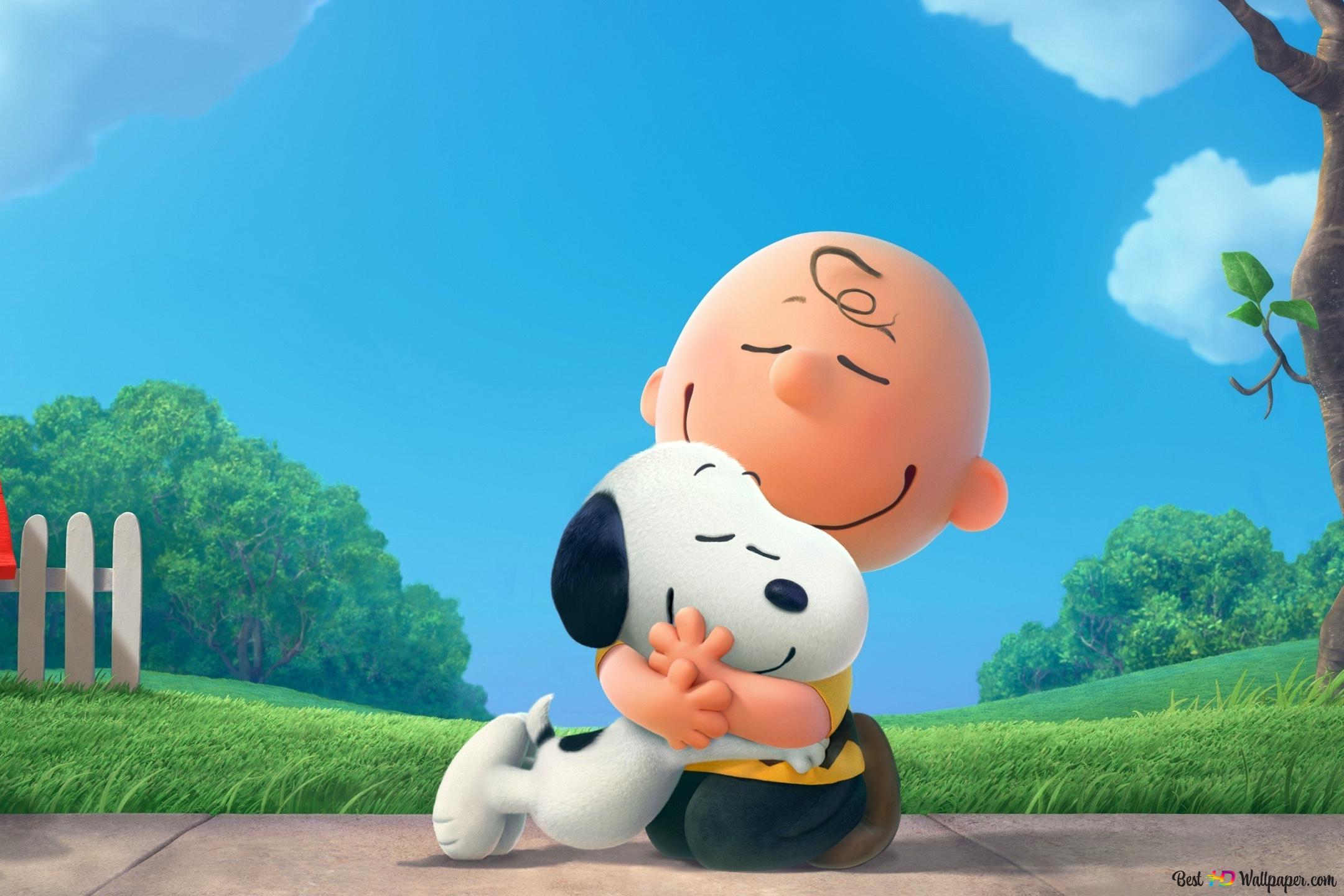 The Peanuts Movie Brown and Snoopy 2K wallpaper download