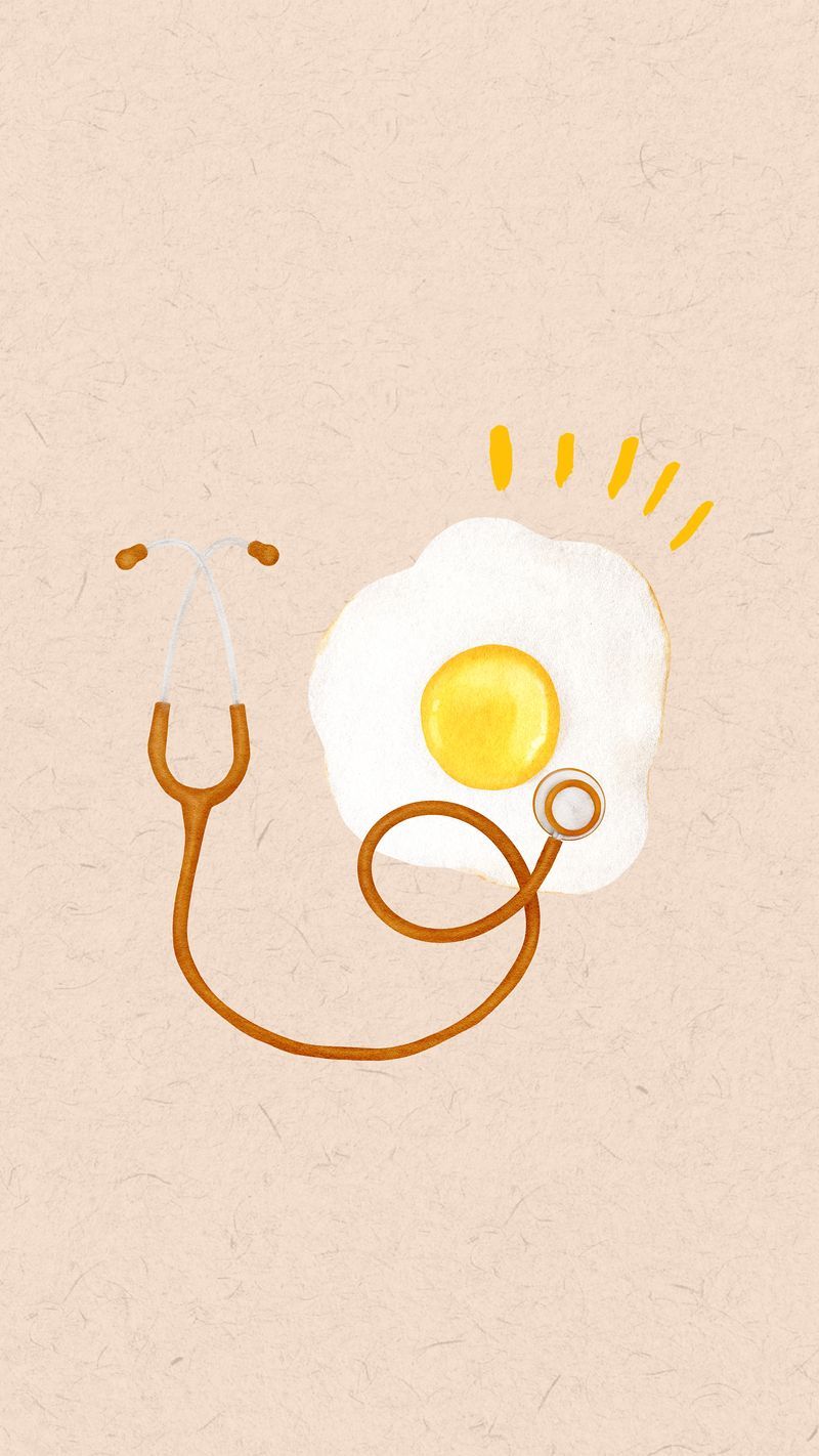 A drawing of an egg with stethoscope - Egg