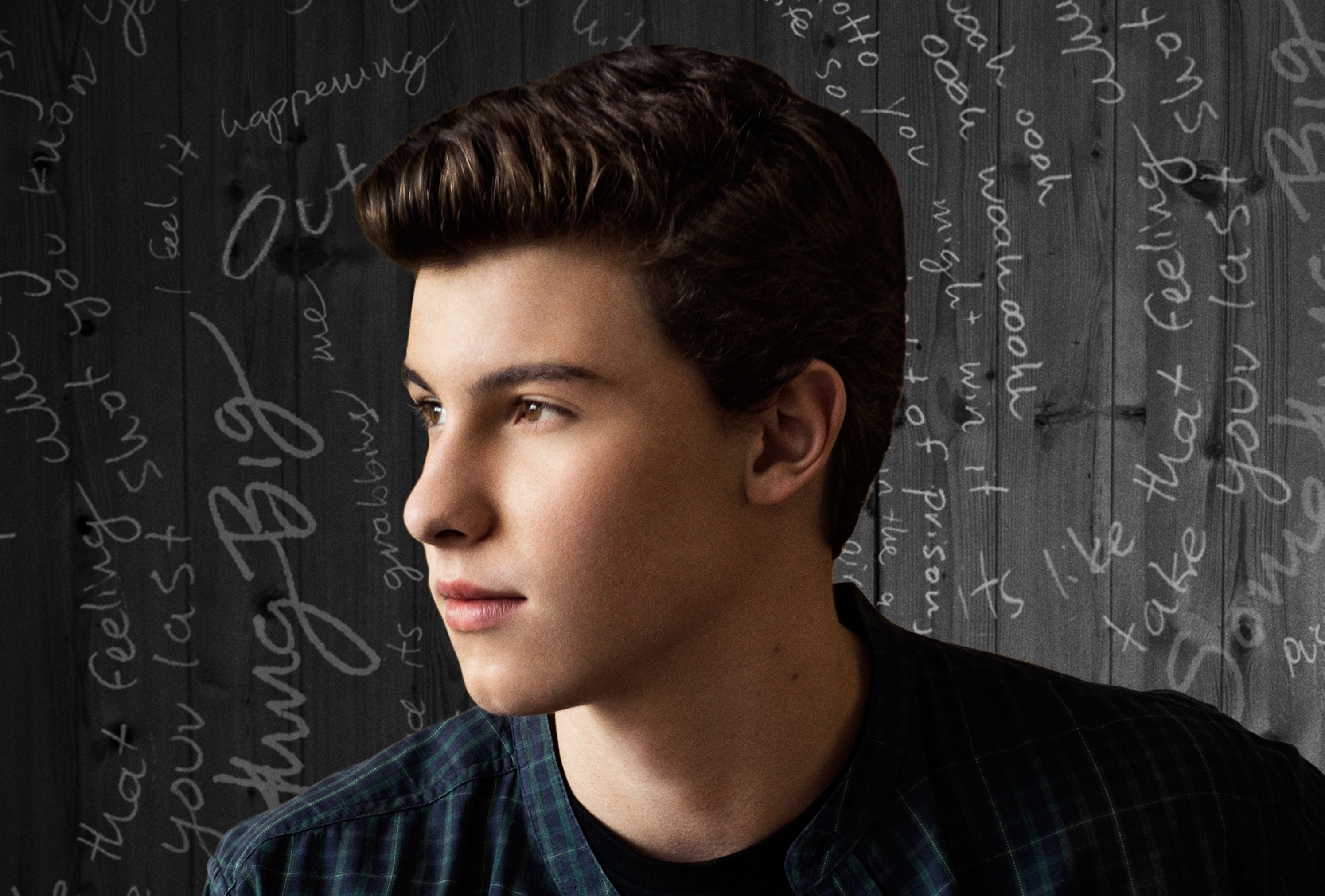 Shawn Mendes in front of a blackboard - Shawn Mendes