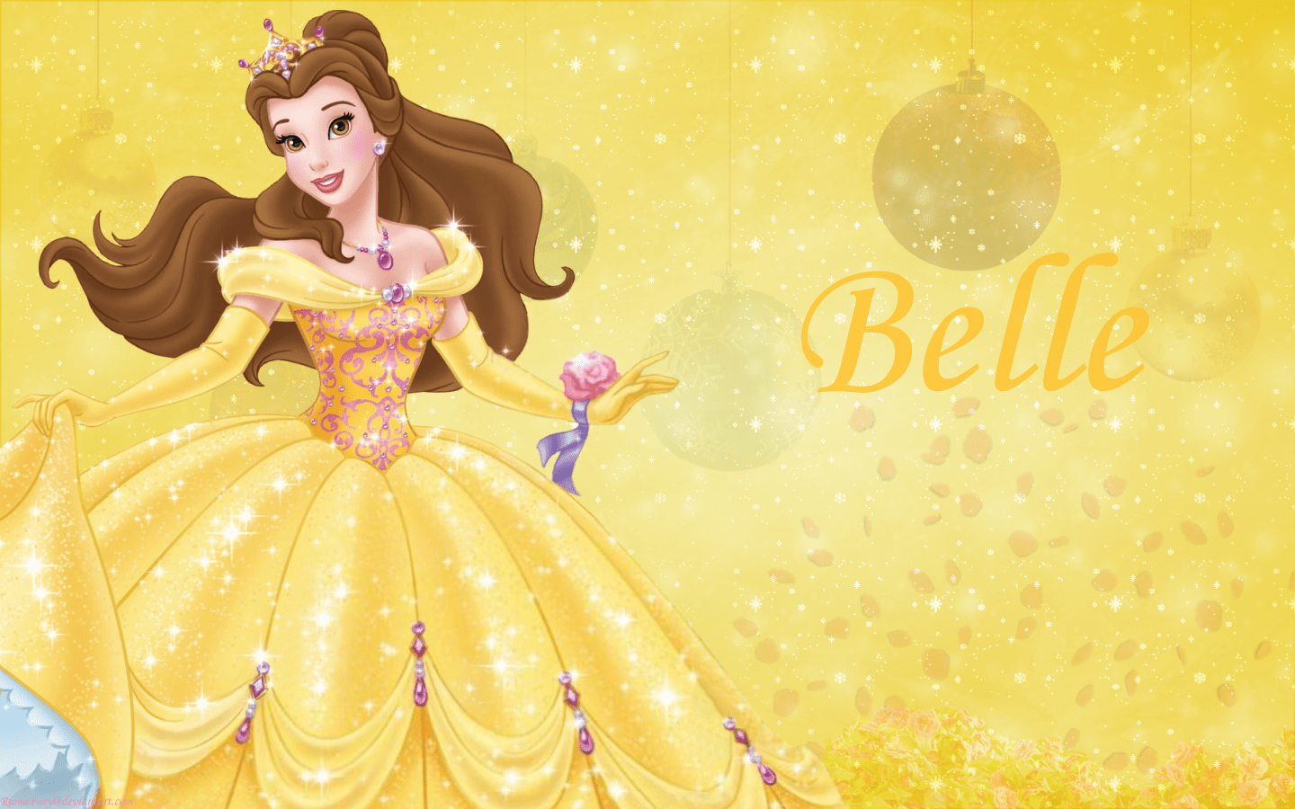 A girl in yellow dress with the name belle - Belle