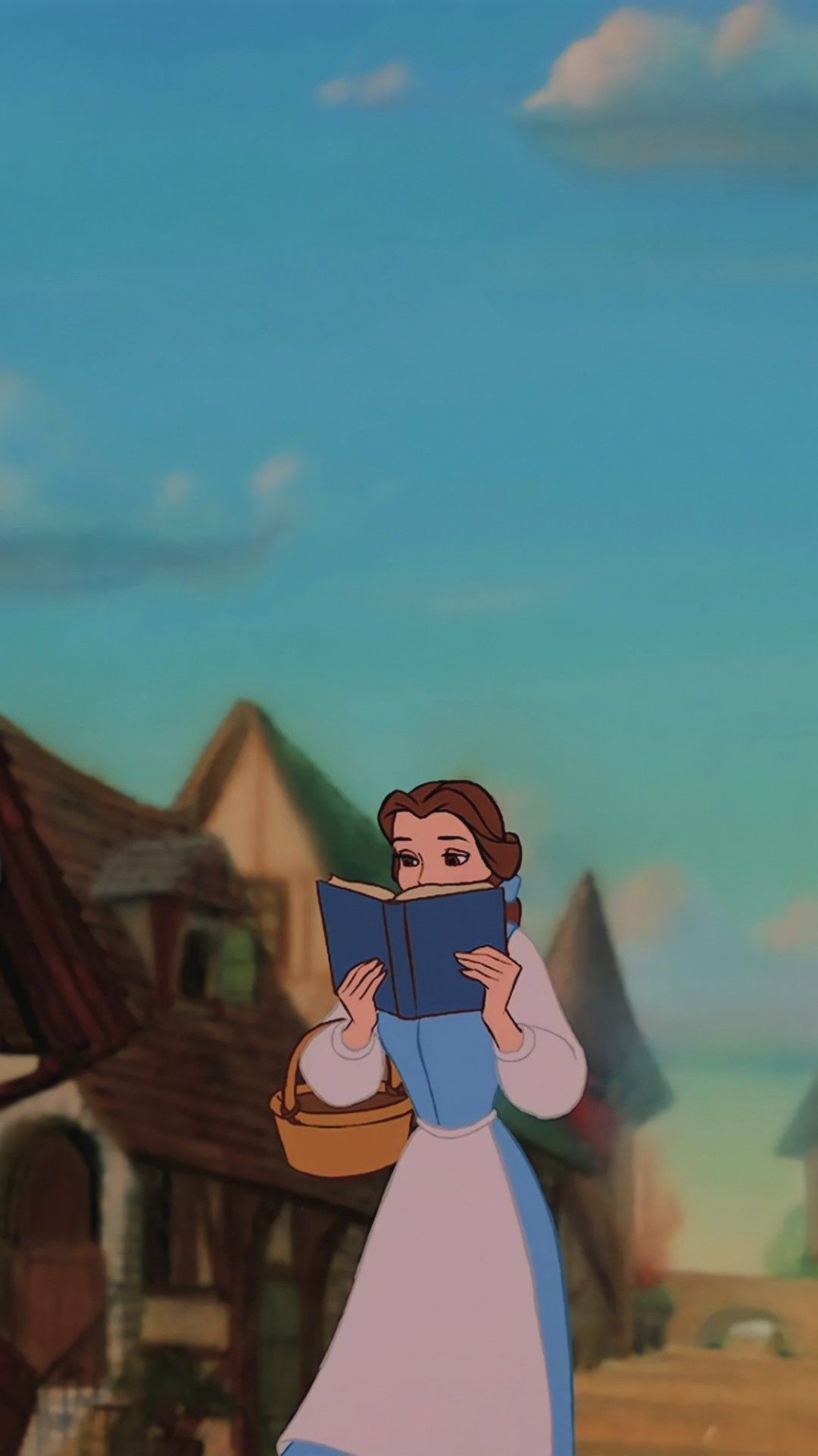 Belle reading a book in the village - Belle