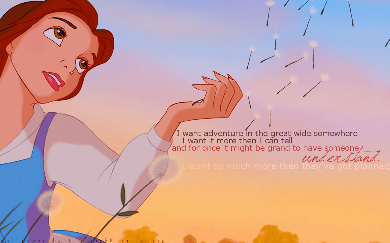 Disney princesses with a quote about the beauty of nature - Belle