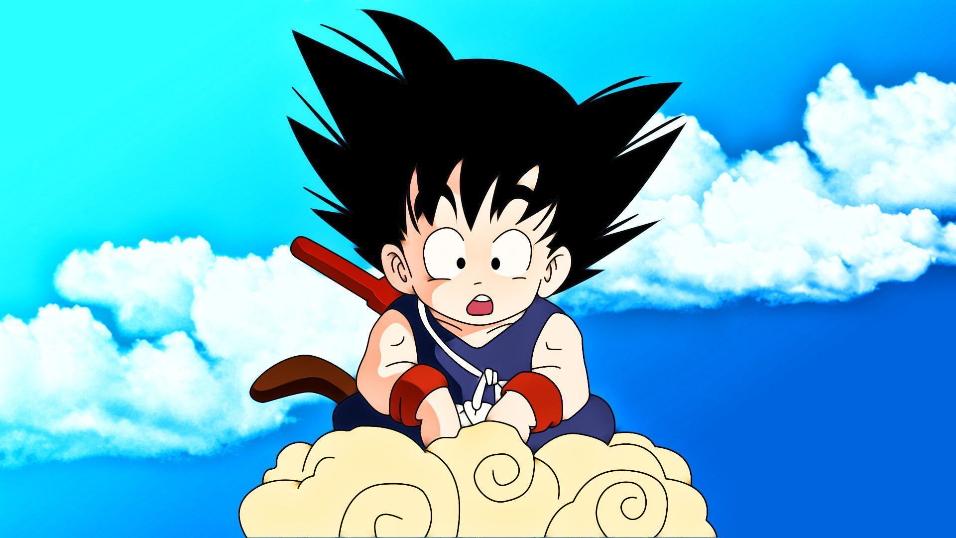 Gohan on a cloud - Dragon Ball, Goku