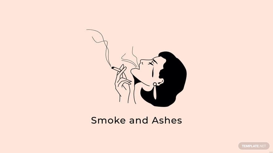 Smoke and ashes logo design - Sad
