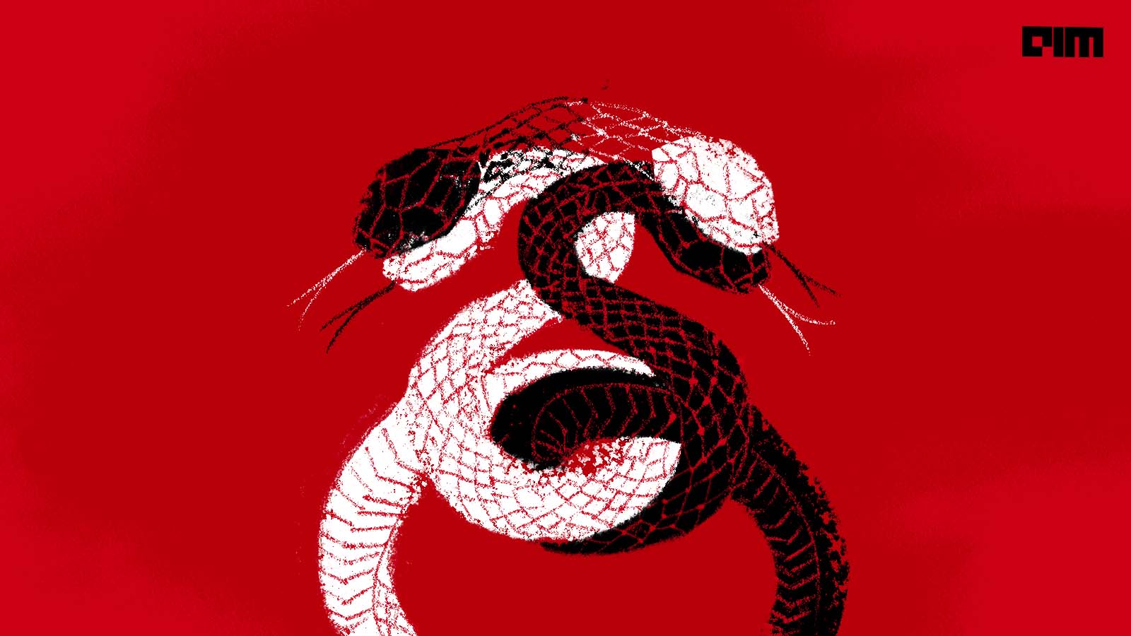 A poster with two snakes on it - Snake