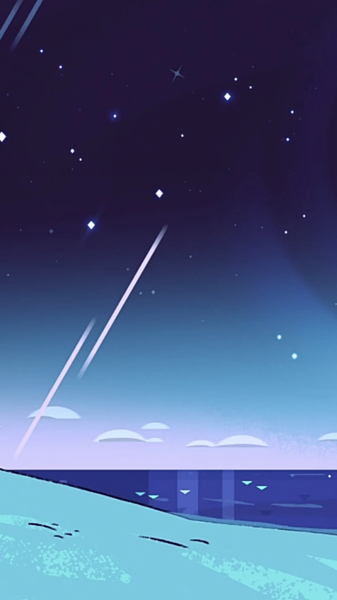 A cartoon of the night sky with stars - Steven Universe