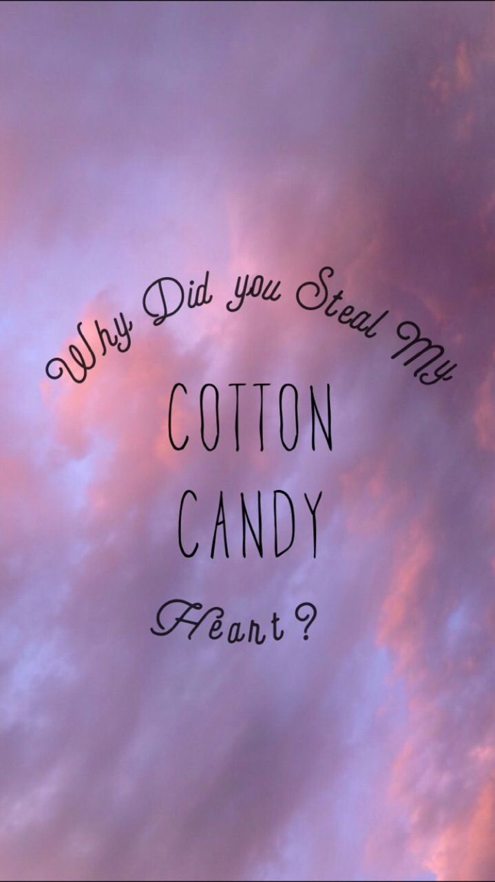 A pink sky with the words cotton candy - Melanie Martinez