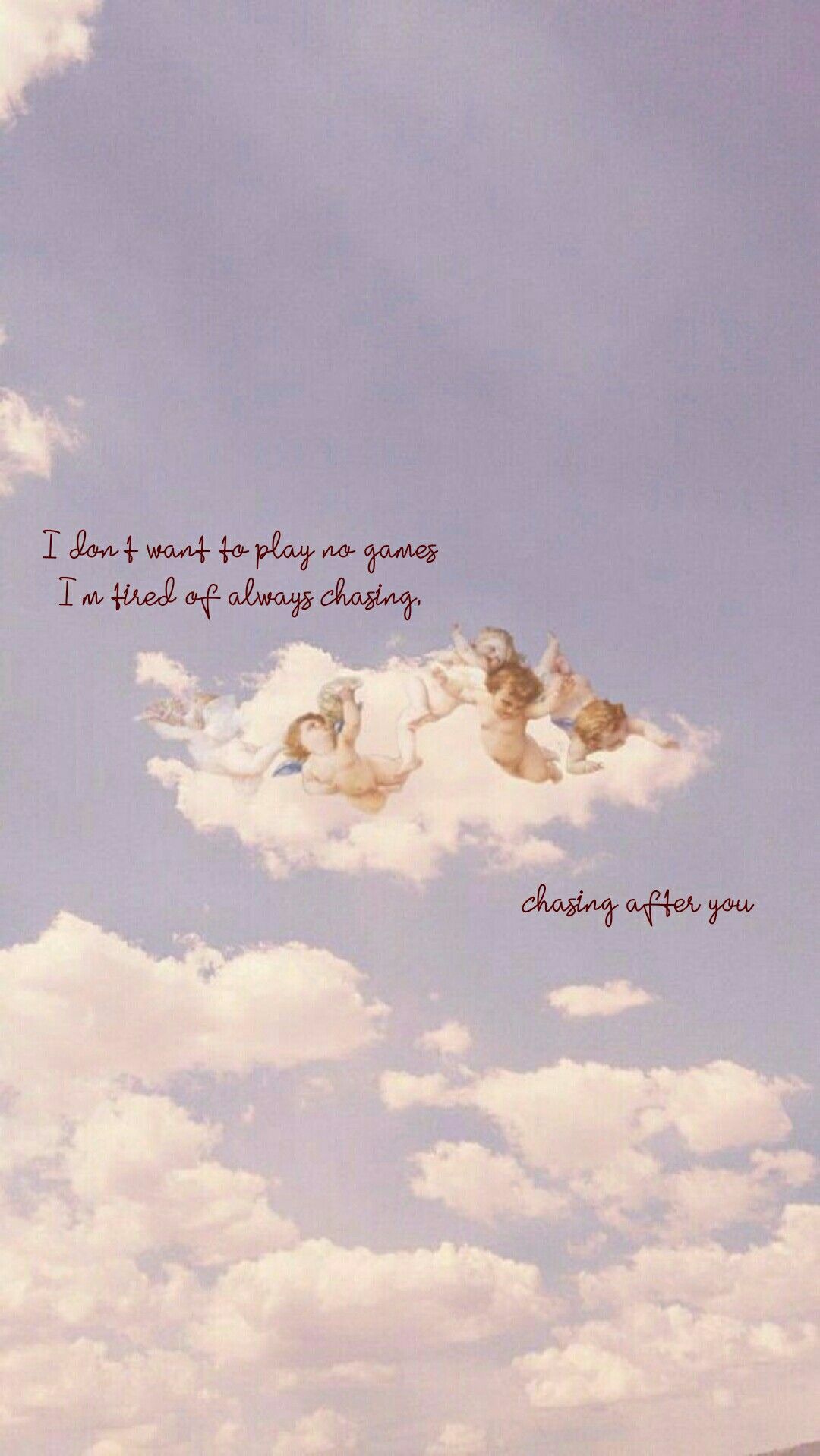 Angels on a cloud with a quote - Melanie Martinez
