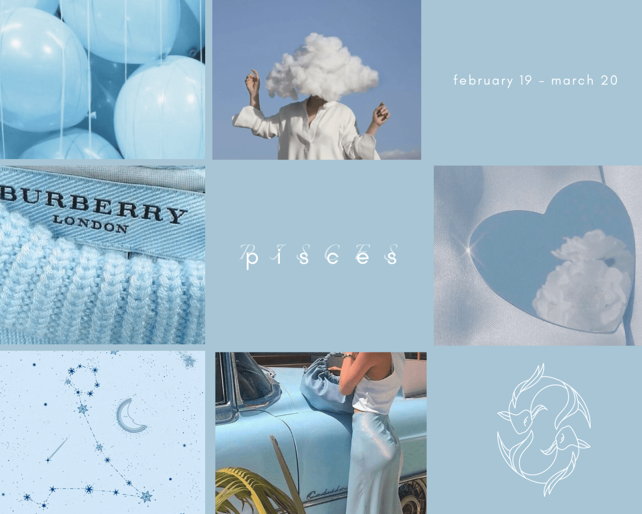 A collage of pictures with the word  - Pisces